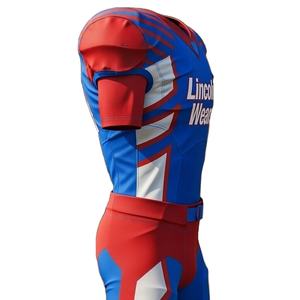 ชุดยูนิฟอร์มอเมริกันฟุตบอลแบบสั่งทำ แขนสั้น น้ำหนักเบา ระบายอากาศได้ดี ไซส์ใหญ่ คุณภาพสูง สีพื้น 100% พิมพ์ลายด้านหน้า - Product Image 3