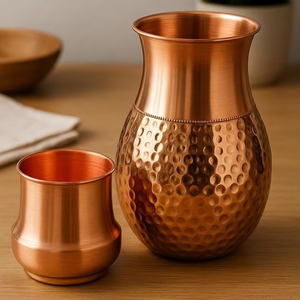 Jarra de Cobre con Acabado Dorado, Diseño Moderno y de Moda, Novedad en Venta, Jarra, Frasco, Jarro, Ewer - Product Image 1