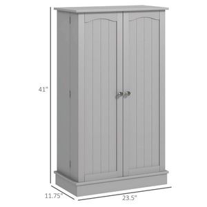 Credenza con Ripiani Regolabili in Triamina, con Anta, Bianca e Grigia, AS Mobili da Cucina - Product Image 4
