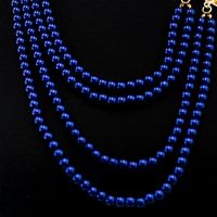 Collier Perle Bleue Or Sigma Élégant avec Pendentif Perlé, Bijou Tendance, Accessoire de Mode, Design Personnalisé, Cadeau, Vente en Gros