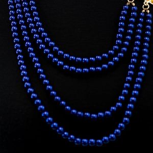 Collier Perle Bleue Or Sigma Élégant avec Pendentif Perlé, Bijou Tendance, Accessoire de Mode, Design Personnalisé, Cadeau, Vente en Gros - Product Image 2