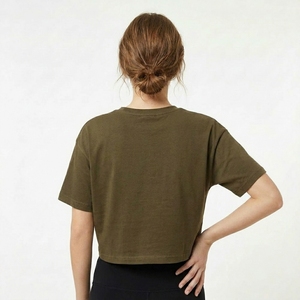 Female Plain Crop T Shirt Crew Neck Soft Cotton Slim Fit Short Sleeve T-Shirt Everyday Wear <b>Top</b> Women <b>Cropped</b> Black T Shirt - Product Image 4