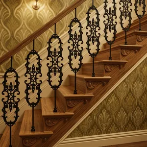 Barandilla de Hierro Premium con Diseño Decorativo Elegante para Escaleras, Balcones, Jardines, Viviendas Residenciales y Edificios Comerciales - Product Image 5