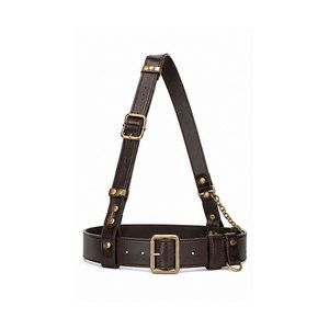 Ceinture Sam Browne en cuir avec design classique, boucle réglable et finition durable pour vêtements formels - Product Image 1