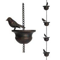 Chaîne de pluie artisanale en métal doré pour gouttières, alternative moderne et décorative au gouttière de toit, thermolaquée, personnalisable, haute qualité