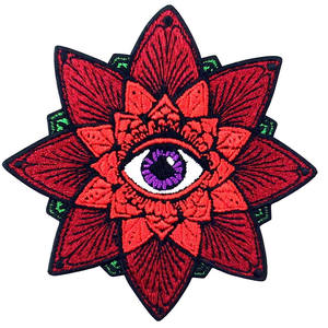 Mejor Proveedor, Nuevo, Parches Personalizados para Sombreros de Fieltro y PVC, Bordados en Rojo, con Diseño de Flor Único - Product Image 4