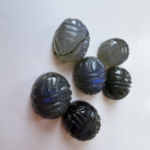 Pierres de labradorite bleue naturelle TFH pour la création de bijoux, forme ovale 12x10 MM, possibilité de créer plusieurs tailles. - Product Image 4