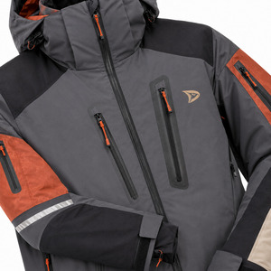 Men's Hooded <b>Ski</b> Jacket Color Blocked Waterproof 10,000mm for Power Stretch Breathable Synthetic -Tex Outdoor Wear - Product Image 6