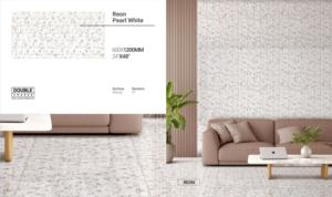 กระเบื้องปูพื้นพอร์ซเลนขัดเงาขนาด 600x1200 มม. แบบกันลื่น รุ่นดับเบิ้ลชาร์จ ดีไซน์หรูหรา สำหรับห้องนั่งเล่น - Product Image 2