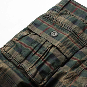Shorts Cargo Sportifs Vintage en Toile pour Homme, Taille Élastique, Longueur Genou, Poches, Bas de Jambe Ajustables, Respirants - Product Image 5