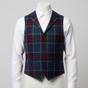 Collar Plaid Waistcoat For Men Scottish Highland Kilt Plaid Waistcoats Men's Groom <b>Vest</b> 2026 - Product Image 1
