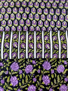 Hand Block Printed Multi Color Combed Cotton Eco-friendly Voile Fabric Dress Shirt Curtain Cover <b>Sewing</b> Garment Girls <b>Bag</b> - Product Image 3