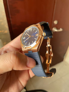 Reloj de Hombre Mecánico Automático de 41 mm, de Alta Gama, con Esfera Azul, Correa de Goma, para Negocios, Viajes y Uso Diario - Product Image 3