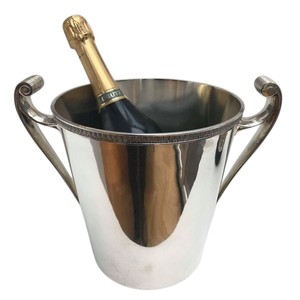 Silver <b>Champagne</b> <b>Bucket</b> Stainless Steel Wine Chiller Trophy Ice <b>Bucket</b> with Handles for Wedding Bar Party Club - Product Image 1