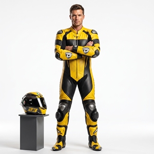 Traje de Motociclismo Dumela Amarillo y Negro de Cuero, Protección Corporal Completa, Transpirable, para Todas las Estaciones, Equipo Deportivo para Adultos - Product Image 2