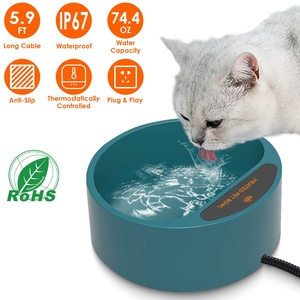 IP67 impermeabile 1 pezzo riscaldato 74.4OZ ciotola termica cane gatto piatto acqua gatto coniglio ciotola e alimentatore - Product Image 4