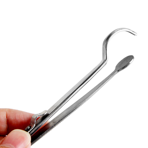 Jewelers <b>Head</b> Shank Soldering Tweezers Curved Jaw Serrated Clamp Slide-Lock Reverse Action Stainless Steel Ring Tool Jewelry - Product Image 5