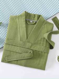 Bata de lujo de estilo premium 100% algodón para mujer, ropa de estar cómoda para la piel, bata de verano de longitud completa, ropa de dormir de talla grande para mujer - Product Image 5