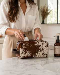 Sac de maquillage et de coiffure en cuir avec fermeture éclair, de qualité supérieure, à prix abordable, durable, portable, dernier design, toutes les couleurs, tendance, grande capacité - Product Image 1