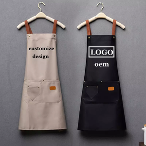 Tablier de cuisine unisexe en coton de haute qualité pour adultes, personnalisable avec logo, pour chef, barista, en toile, réglable, pour barbecue et jardin, brodé - Product Image 5