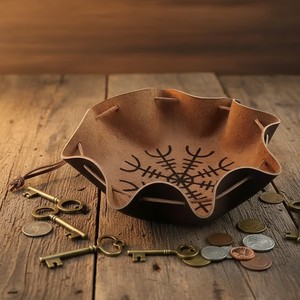 Bolsa de Almacenamiento de Dados de Cuero PU Hecha a Mano con Cordón, Diseño Nuevo, Bolsa de Dados Resistente para Juegos de DND - Product Image 6