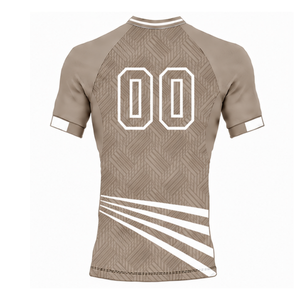 ชุดเสื้อฟุตบอลสีเทาอมน้ำตาล กางเกงขาสั้น ระบายอากาศได้ดี ชุดทีมกีฬา ชุดฝึกซ้อม เสื้อผ้ากีฬาประสิทธิภาพสูง - Product Image 5