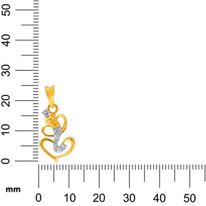 Pendentif Cœur en Or Jaune pour Femme avec Diamants de Laboratoire Rondes Taille Brillant – Idéal pour un Port Quotidien Romantique - Product Image 5