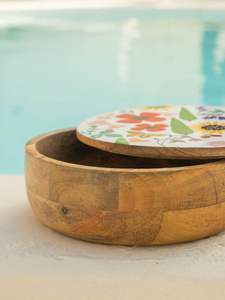 Wooden Enamel Eco-Friendly Dishwasher Safe Moisture-Proof Handcrafted Roti <b>Box</b> <b>for</b> <b>Presents</b> - Product Image 5