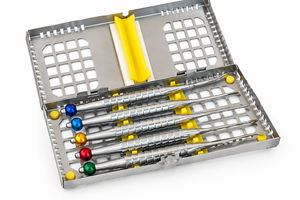 Juego de 5 piezas de osteótomos dentales manuales de acero rectos con estuche, certificados CE para uso en quirófanos - Product Image 5