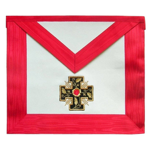 Delantal del Rito Escocés de 18.º grado con la Cruz Potente, asociado al grado de Caballero Rose Croix en la Francmasonería Antigua Aceptada. - Product Image 1