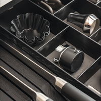 Ensemble d'armoires de cuisine autoportantes modernes de style européen de luxe, sans cadre, en MDF écologique, personnalisé par JY Project, vente en gros