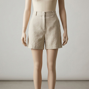 Shorts de Mujer de Cintura Media, Estilo Minimalista, Color Sólido, Transpirables, Ecológicos, de Secado Rápido, Resistentes al Viento, con Cordón Ajustable, Corte Holgado - Product Image 4