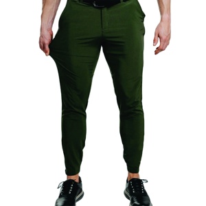 กางเกงกีฬากอล์ฟผ้าลูกฟูกยืดได้สี่ทางผ้าไนลอน90% 10% สแปนเด็กซ์ผ้าลูกฟูกสไตล์ลำลองออกแบบโลโก้ได้ตามต้องการ - Product Image 4