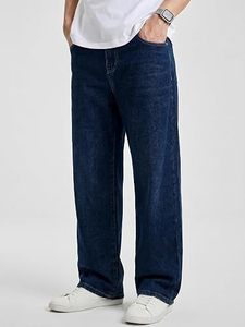 Men's Casual Baggy <b>Stretch</b> Jeans Wide Leg Loose Fit Denim <b>Pants</b> Y2K Streetwear Style - Product Image 1