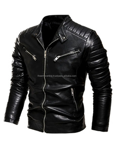 Chaqueta de moda de cuero auténtico con cremallera personalizada para hombre de buena calidad a precios mayoristas chaquetas de moda de cuero de color personalizado - Product Image 6