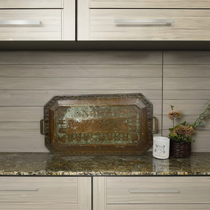 Bandeja Rectangular Metálica Personalizable con Asas, Color a Elección, Tamaño Personalizable, para Utensilios de Cocina, de la India - Product Image 1