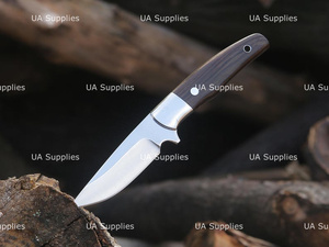 UA Supplies OEM Couteau de chasse EDC pliant sur mesure en acier inoxydable 12C27, lame pointue, manche en bois de wengé africain foncé - Product Image 6