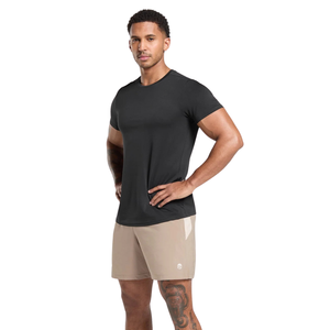Pantalones Cortos Deportivos para Hombre, Ajustados, de 7 Pulgadas, Ligeros, para Gimnasio, Entrenamiento, Running, Fitness, Color Marrón Cemento y Gris Guijarro - Product Image 4