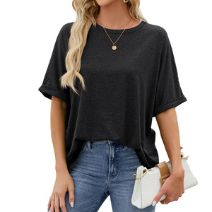 Wholesale 100% Cotton Women's T-Shirt Modern Fashionable Design with Floral Decoration High Quality Luxury <b>Tshirt</b> for Ladies - Product Image 3