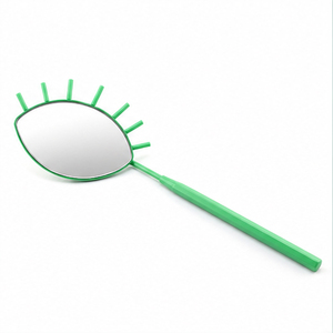 Green <b>Handheld</b> Oval <b>Mirror</b> with Decorative Frame Portable Makeup Beauty <b>Mirror</b> for Salon Home Personal Care - Product Image 1
