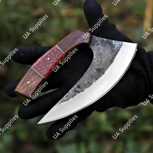 มีดตัดพิซซ่าทำมือจากเหล็กกล้าไร้สนิม มีดเชฟอูลู มีดทำมือจากอลาสก้า เหมาะสำหรับงานตัดในครัวทุกวัน มีดคุณภาพเยี่ยม OEM - Product Image 5