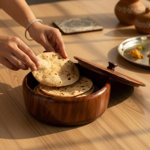 ชามสลัดไม้กระถินณรงค์ทรงสูง ปี 2026 ชามผลไม้ไม้ตกแต่งสำหรับเสิร์ฟขนมและของว่าง - Product Image 1