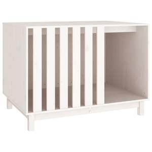 Casa para Perros de Madera de Pino Sólido Blanca, Resistente y Duradera, Mueble para Mascotas - Product Image 2