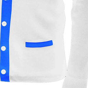 Personnalisez les logos sur des pulls à col en V de haute qualité pour les sororités/fraternités/écoles/collèges/universités, logos brodés sur des cardigans en tricot. - Product Image 5