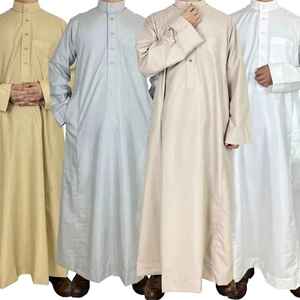 OEM Service Breathable <b>Men</b> Jubbah Thobes New Style Islamic Clothing Arabic Style <b>Men's</b> Jubba <b>Thobe</b> - Product Image 2