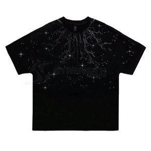 <b>Rhinestone</b> T Shirts Lightweight Casual <b>Top</b> With Crystal Stone Work <b>Rhinestone</b> T Shirts Trendy Simple Design - Product Image 2