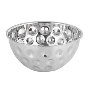 Bol en acier inoxydable martelé, design moderne poli, compatible lave-vaisselle, bols de service pour aliments, utilisation pour les fêtes - Product Image 1