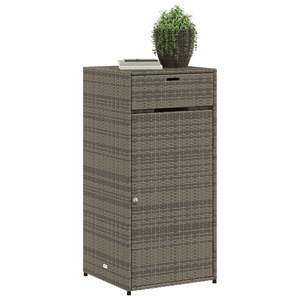 Armoire de rangement pour patio en rotin gris 21.7 "x 21.7" x 43.7" - Product Image 4