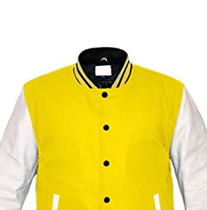 In Best Quality Durable Custom Design Unisex Varsity Jacket Cartoon Patchwork 100% Wool Hooded Streetwear Style - Product Image 4
