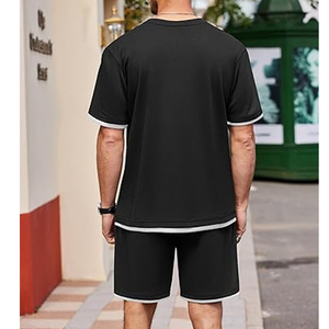 Men 2 Piece Cotton Outfit Manufacturer Cargo Shorts T Shirt Summer OEM Bulk Supply - Product Image 2